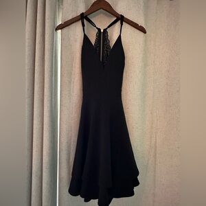 Honey and Rosie Black Backless Dress